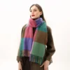 Sweater Tops Warm Tassel Luxury Brand Women Plaid Scarf Warm Shawl Wrap Korean Style Scarf Autumn Winter Shawl Scarf