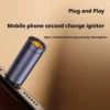 Aluminum Alloy Mini Blowing Cigarette Lighter No Charging, No Gas TYPE-C Plug Portable OTG Output Low Consumption Lighter