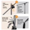 Microphone Boom Tripod Stand 1.7 2.1M Mic Tripod Bracket 66CM Crossbar Arms With Clip And Phone Holder For Iphone Samsung Xiaomi