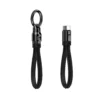 240W Fast Charger Cable Phone Charms Leather Keychain Portable Travel Type-C to C Charger for iPhone 16/15 Xiaomi 13