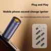 Aluminum Alloy Mini Blowing Cigarette Lighter No Charging, No Gas TYPE-C Plug Portable OTG Output Low Consumption Lighter