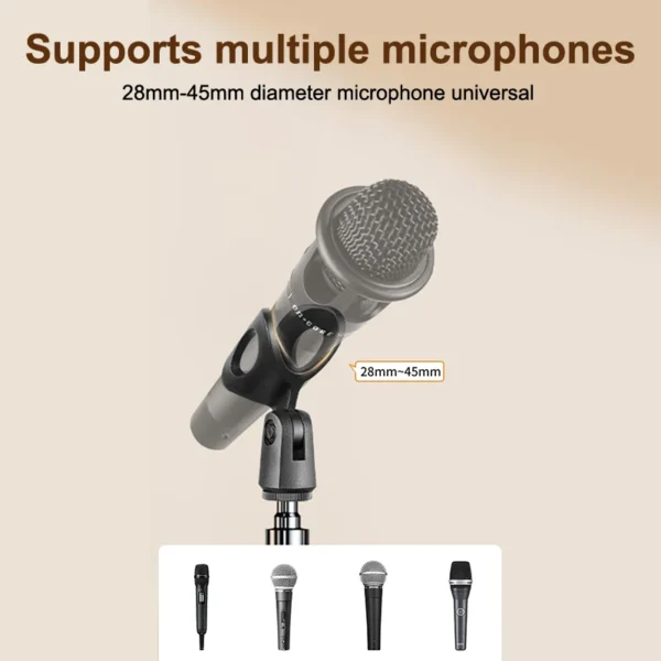 Microphone Boom Tripod Stand 1.7 2.1M Mic Tripod Bracket 66CM Crossbar Arms With Clip And Phone Holder For Iphone Samsung Xiaomi