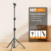 Microphone Boom Tripod Stand 1.7 2.1M Mic Tripod Bracket 66CM Crossbar Arms With Clip And Phone Holder For Iphone Samsung Xiaomi