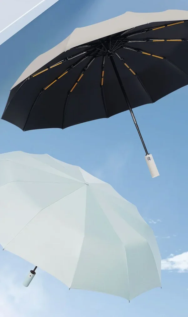 Xiaomi Automatic Umbrella 24 Bone Solid Color Automatic Umbrella Light Collapsible Large Size Outdoor Sunshade UV Protection