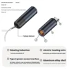 Aluminum Alloy Mini Blowing Cigarette Lighter No Charging, No Gas TYPE-C Plug Portable OTG Output Low Consumption Lighter