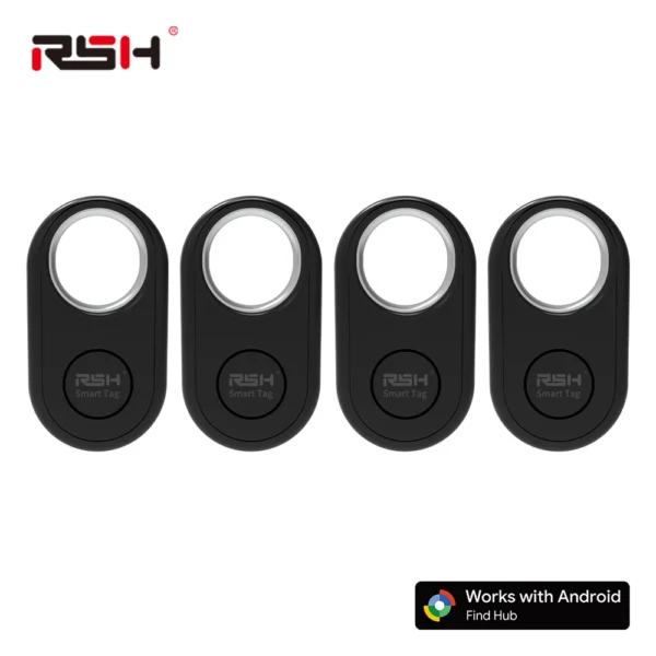 RSH 4PCS GPS Tracker for Samsung Global Finder Work with Android Google's Find Hub Anti-loss Alerts Smart Tag Sound Fast Locator