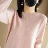 2025 Women Sweater Spring Autumn Long Sleeve O-neck Pullovers Warm Bottoming Shirts Korean Fashion Sweater Knitwear Soft Jumpers